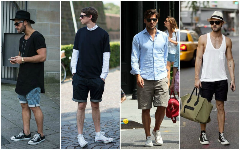 Phối đồ với converse nam và shorts (Nguồn hình: The trend postter)