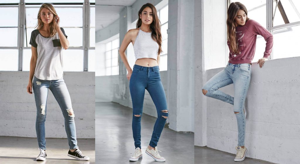 Top 10 Cách Phối Đồ Với Converse Dành Cho Nam Nữ 2019 4.skinny-jeans-rach-converse-1024x560