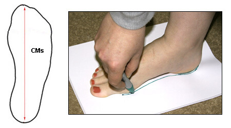 Cách vẽ đo size chân