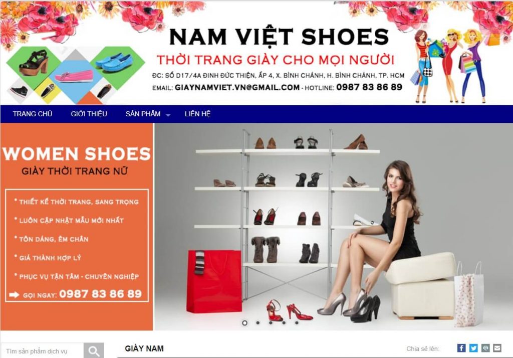 Hình ảnh của webiste giaynamviet.bizz.vn | Kho lấy sỉ giày thể thao nữ