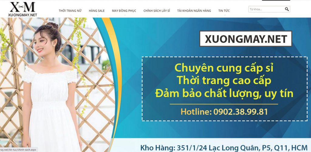 hinh anh website cua xuong may.net