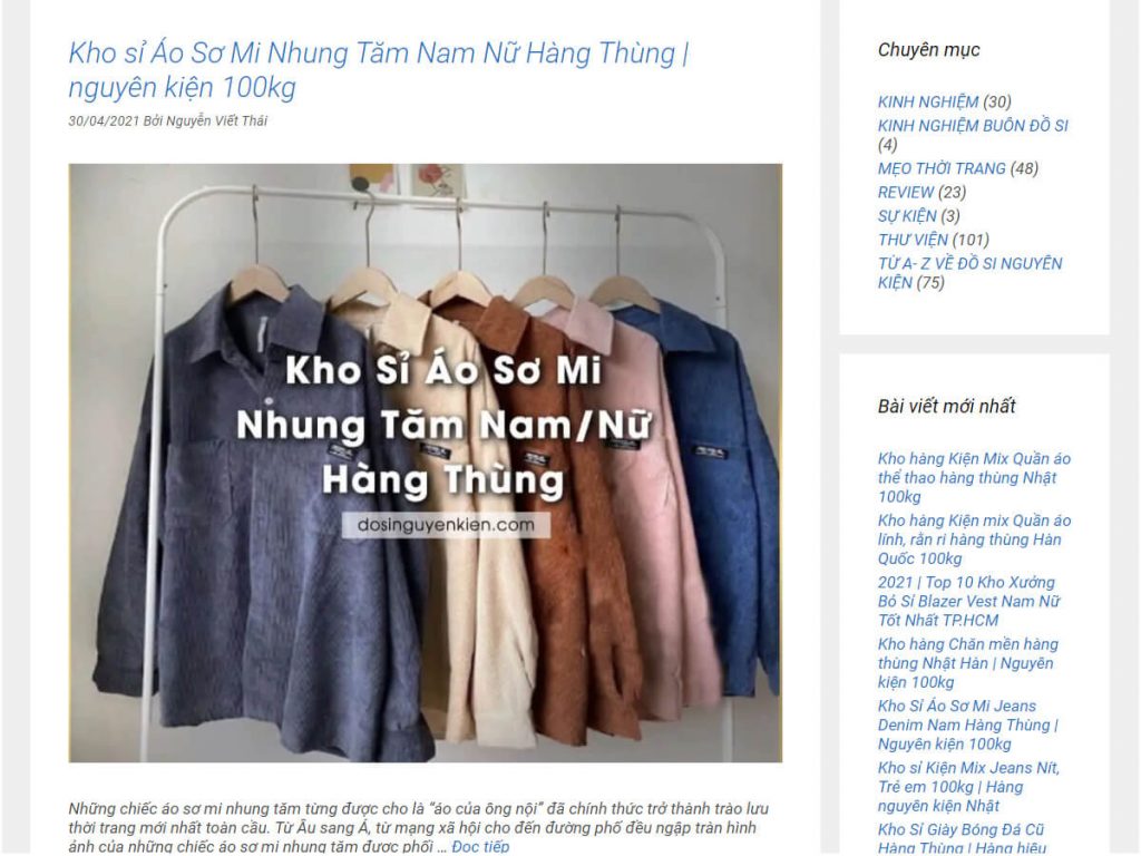 Top 8 xưởng chuyên sỉ quần áo sơ mi đẹp nhất tại TP HCM  toplistvn