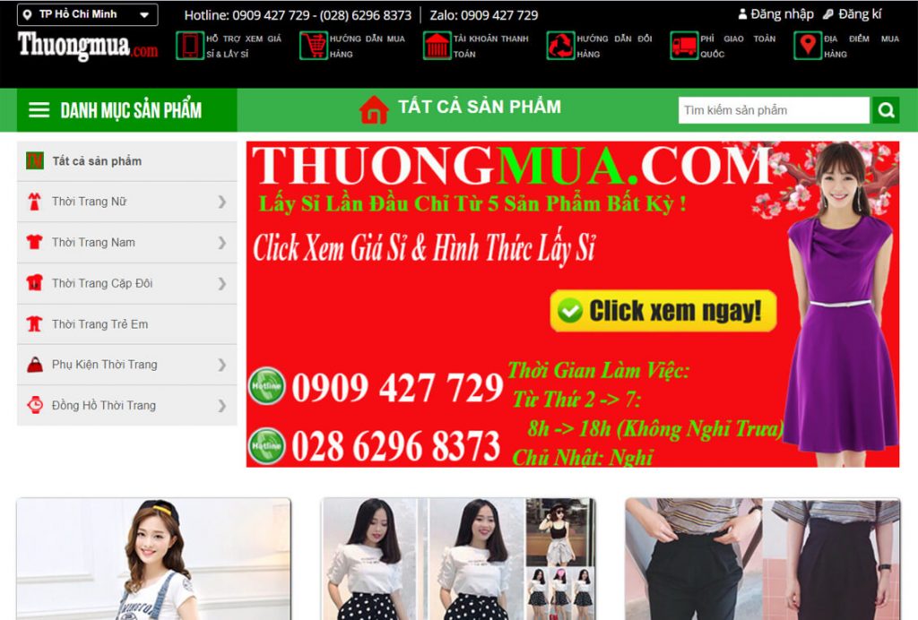 thuongmua.com la website chuyen ban si va le quan ao thoi trang