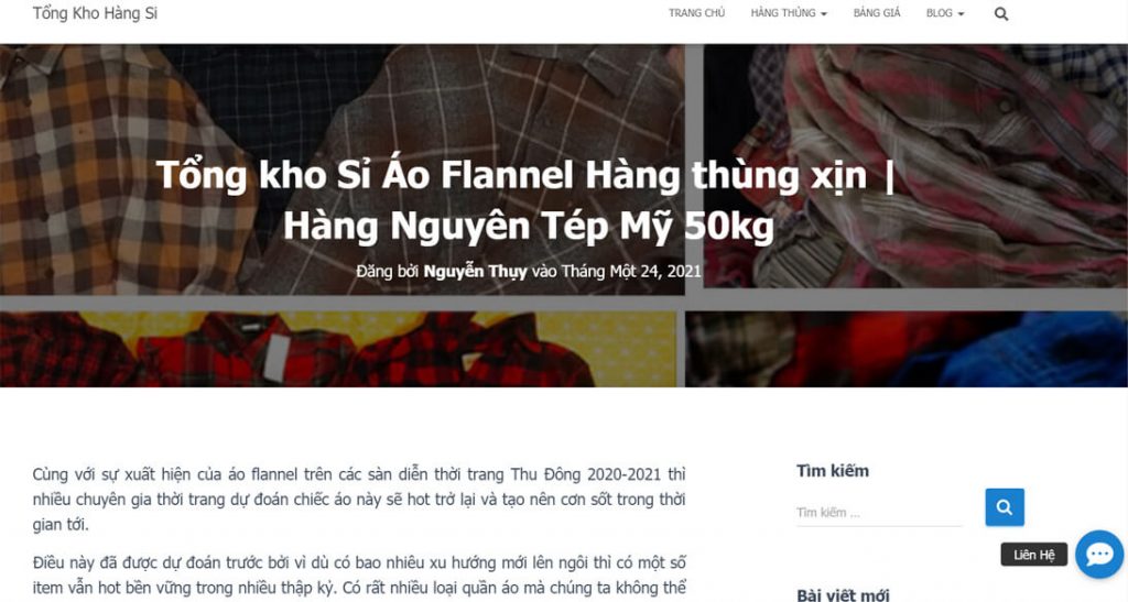 tongkhohangsi.com chuyen nhap ao flannel 2hand tu cac nuoc chau a va chau au
